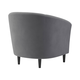 Кресло todzal Элен Серый, велюр Серый, велюр