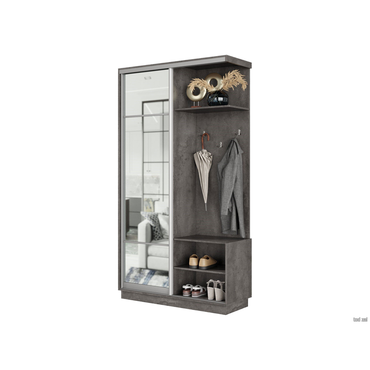 Прихожая Хочу домой Маршал Лайт Бетон / Зеркало / Серебро, алюминий Правая 45 см