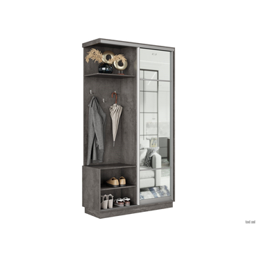 Прихожая Хочу домой Маршал Лайт Бетон / Зеркало / Серебро, алюминий Левая 45 см