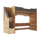 Кровать-чердак МК СТИЛЬ Лео Дуб Крафт золотой / Миндаль / Глиняный серый Дуб Крафт золотой / Миндаль / Глиняный серый