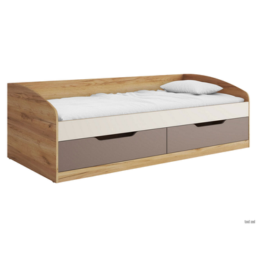 Детская кровать МК СТИЛЬ Лео Дуб Крафт золотой / Миндаль / Глиняный серый Дуб Крафт золотой / Миндаль / Глиняный серый