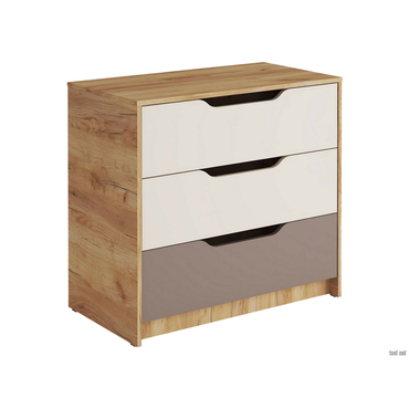 Детский комод МК СТИЛЬ Лео Дуб Крафт золотой / Миндаль / Глиняный серый Дуб Крафт золотой / Миндаль / Глиняный серый