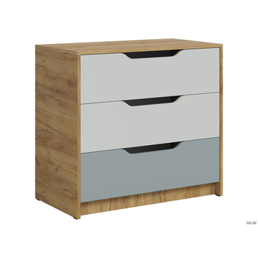 Детский комод МК СТИЛЬ Лео Дуб Крафт золотой / Сумеречный голубой / Пастельный зеленый Дуб Крафт золотой / Сумеречный голубой / Пастельный зеленый