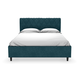 Двуспальная кровать todzal Фостер, Форестер Синий, велюр 180х200 см