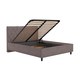 Двуспальная кровать todzal Фостер, Форестер Какао, велюр 180х200 см