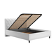 Двуспальная кровать todzal Фостер, Форестер Белый, экокожа 140х200 см