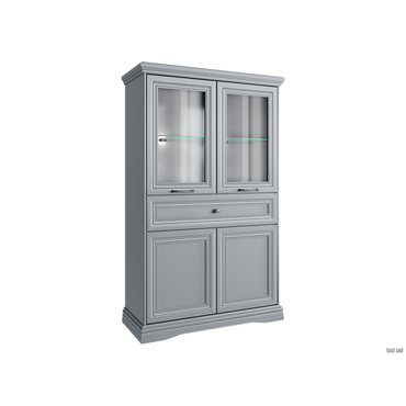 Шкаф-витрина Анрэкс Валенсия Серый Серый