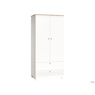 Детский шкаф Моби Эйп Белый шагрень / Дуб Белый эксклюзив Белый шагрень / Дуб Белый эксклюзив