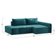 Угловой диван Салотти Угловой Портленд с банкеткой Изумрудный, велюр Справа