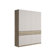 Распашной шкаф МК СТИЛЬ Бостон Дуб Крафт серый / Кашемир Дуб Крафт серый / Кашемир