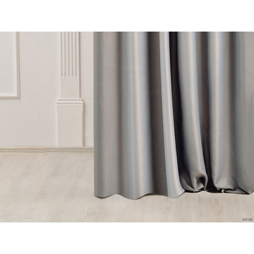 Шторы Ми Текстиль Николь Светло-серый, блэкаут 200х270 см