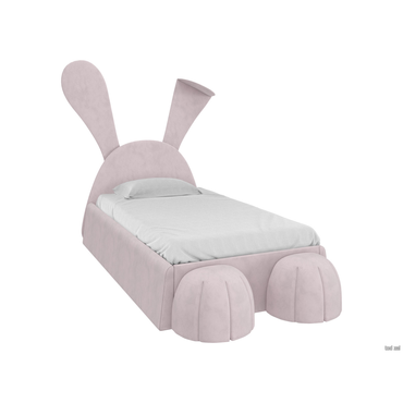 Детская кровать ЭтоМебель Алиса Розовый, велюр С пуфиками