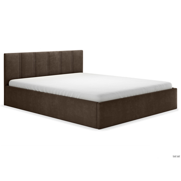 Двуспальная кровать todzal Кери, Каприс Коричневый, велюр 140х200 см