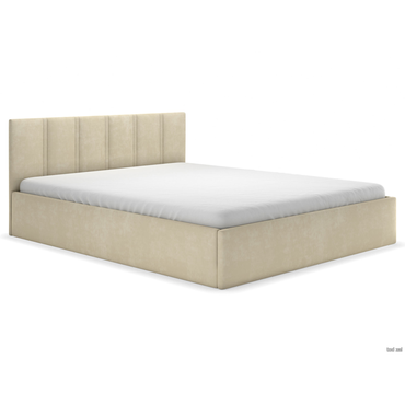 Двуспальная кровать todzal Кери, Каприс Кремовый, велюр 180х200 см