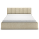 Двуспальная кровать todzal Кери, Каприс Кремовый, велюр 180х200 см