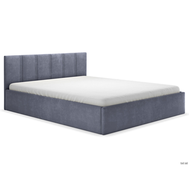 Двуспальная кровать todzal Кери, Каприс Серый, велюр 140х200 см