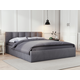 Двуспальная кровать todzal Кери, Каприс Серый, велюр 160х200 см