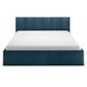 Двуспальная кровать todzal Кери, Каприс Синий, велюр 160х200 см