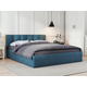 Двуспальная кровать todzal Кери, Каприс Синий, велюр 160х200 см