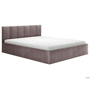 Двуспальная кровать todzal Кери, Каприс Какао, велюр 120х200 см