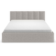 Двуспальная кровать todzal Кери, Каприс Светло-серая, рогожка 160х200 см