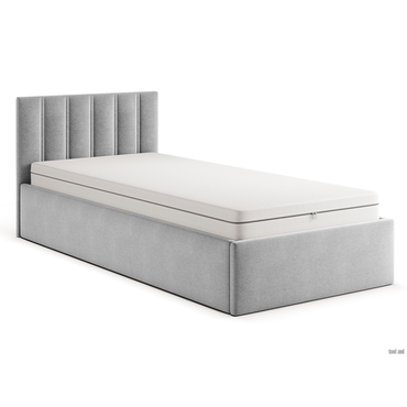 Двуспальная кровать todzal Кери, Каприс Светло-серая, рогожка 90х200 см