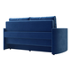 Прямой диван todzal Амьен мини Синий, велюр Синий, велюр