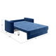 Прямой диван todzal Амьен мини Синий, велюр Синий, велюр