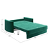 Прямой диван todzal Амьен мини Зеленый, велюр Зеленый, велюр