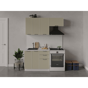 Кухонный гарнитур todzal Кимберли 160 см Белый / Крем Белый / Крем