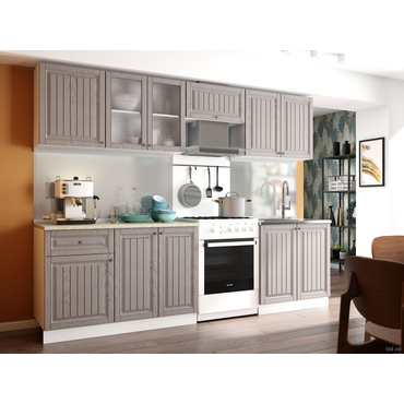 Кухонный гарнитур Эра Хозяюшка 260 см Трюфель Трюфель