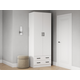 Распашной шкаф Эра Прагма Белый гладкий Со штангой