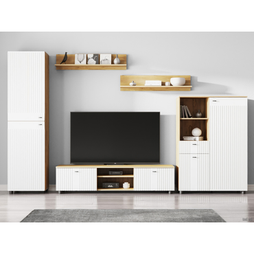 Гостиная СВ-Мебель Ларенс Дуб золотой / Белый матовый Дуб золотой / Белый матовый