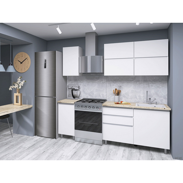 Кухонный гарнитур СВ-Мебель Токио Белый текстурный / Дуб Сонома 160 см