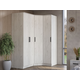 Распашной шкаф BTS Фиеста 2 двери Дуб Крафт белый С дополнительными полками
