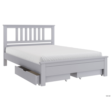 Двуспальная кровать todzal Власта Антрацит С ящиками 140х200 см