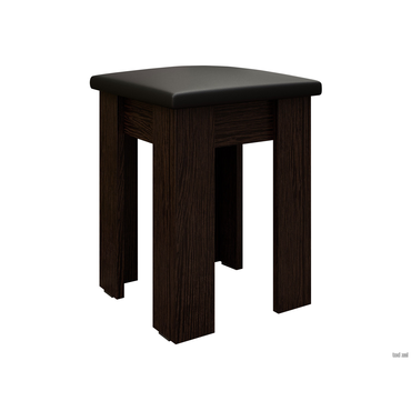 Табурет СВ-Мебель Пасад Черный, экокожа / Дуб венге Черный, экокожа / Дуб венге