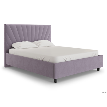 Двуспальная кровать todzal Арно Лаванда, велюр 160х200 см