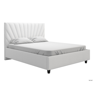 Двуспальная кровать todzal Арно Белый, экокожа 160х200 см