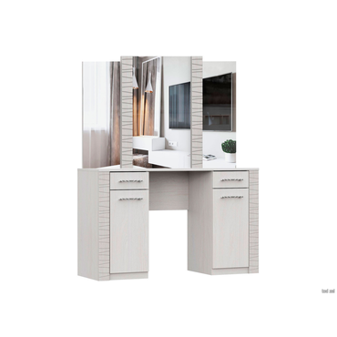 Туалетный столик СВ-Мебель Гамма Ясень Анкор светлый / Сандал светлый С зеркалом