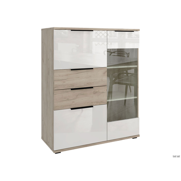 Комод todzal Элвин Дуб Крафт / Белый глянец Дуб Крафт / Белый глянец