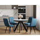 Стул todzal Джоел Синий, микровелюр / Черный, металл Синий, микровелюр / Черный, металл