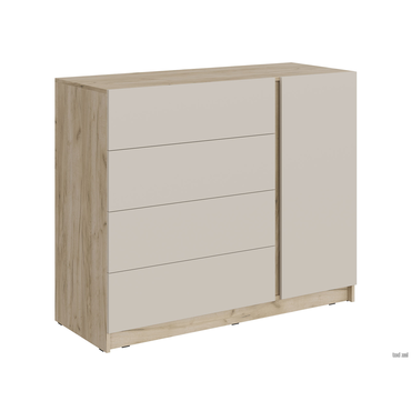 Комод МК СТИЛЬ Бостон Дуб Крафт серый / Кашемир Дуб Крафт серый / Кашемир