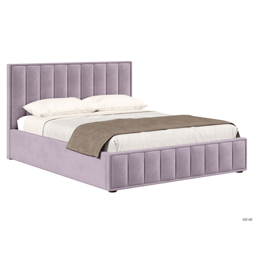 Двуспальная кровать todzal Дели Лаванда, велюр 160х200 см