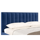 Двуспальная кровать todzal Дели Синий, велюр 180х200 см