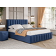 Двуспальная кровать todzal Дели Синий, велюр 180х200 см