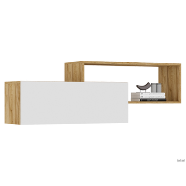 Настенная полка todzal Ирэн Белый / Дуб Крафт золотой Белый / Дуб Крафт золотой