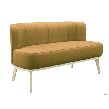 Прямой диван todzal Эмили Горчичный, велюр Горчичный, велюр