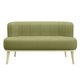 Прямой диван todzal Эмили Оливковый, велюр Оливковый, велюр