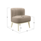Кресло todzal Эмили Лак Бежевый, велюр